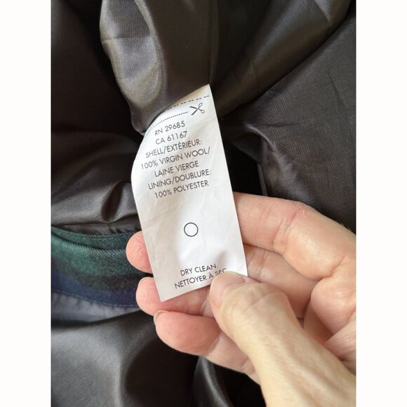 Pendleton Women’s 12P Blue Green Plaid Virgin Wool Button Midi Skirt Academia - Picture 8 of 10